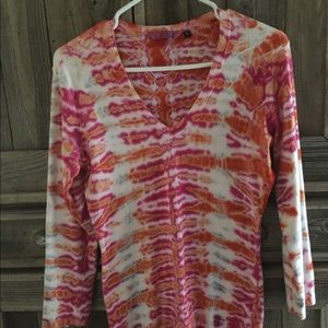 Tie-Dyed Bright Colorful Top By Matthew Bright